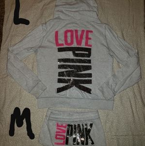 RARE HTF VS PINK - SILVER AND PINK BLING SET